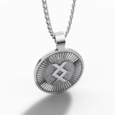 Руна Ингуз (Инг) из серебра